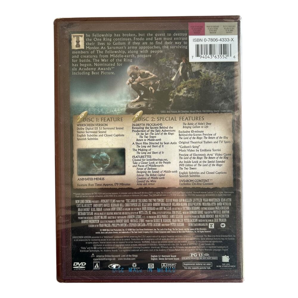 Lord of the Rings Bundle ROTK Jigsaw Book + The Two Towers DVD + ROTK DVD - Picture 9 of 9